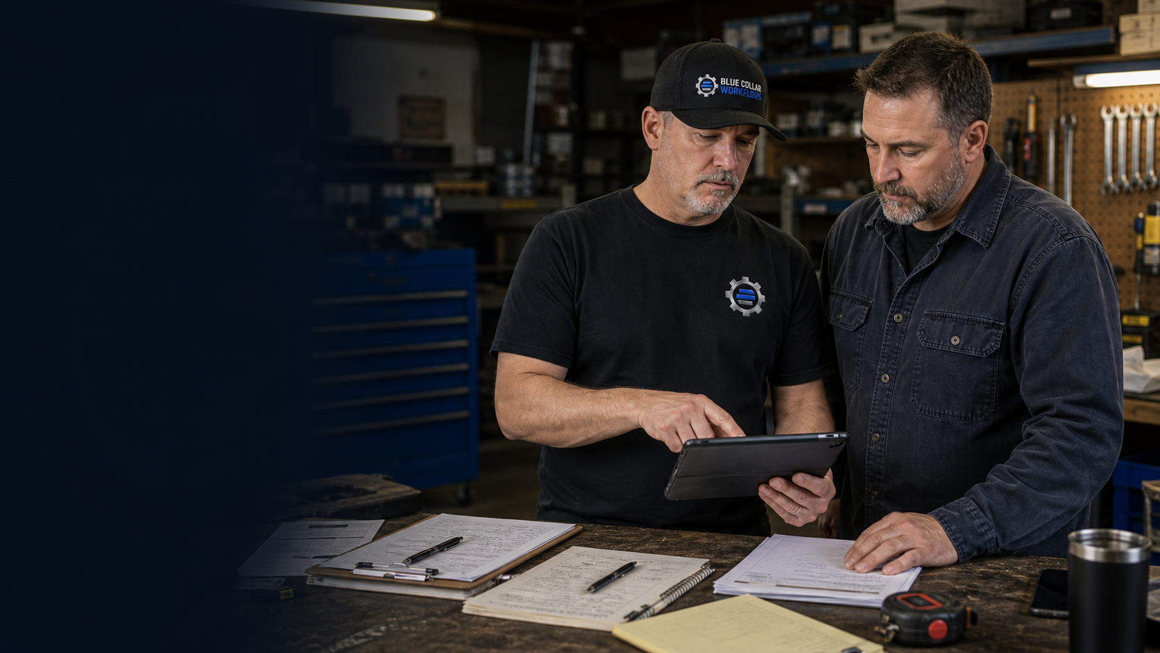 Blue Collar Workflows consultant helping a blue collar business owner improve jobsite workflows
